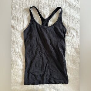lululemon athletica Black Ribbed Tank Top
